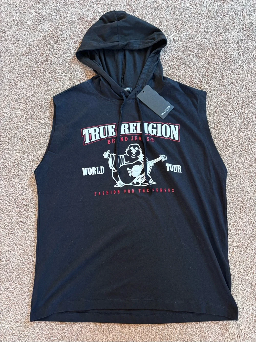 True Religion sleeveless hoodie tank